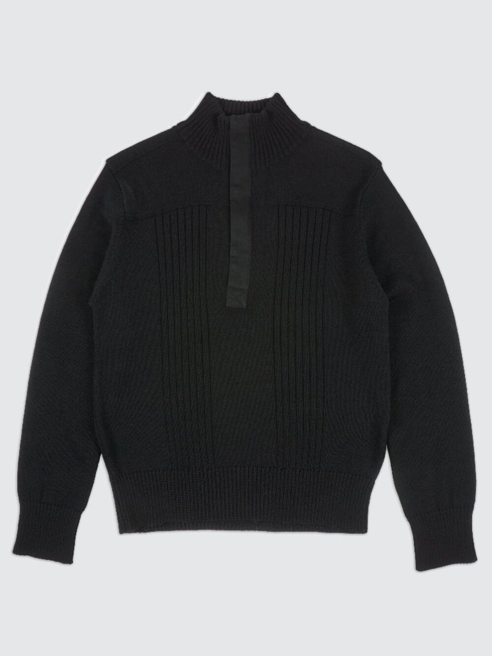 Kansai Yamamoto Black Half-Zip Knit Sweater/ Size M/ Japanese Domestic Market